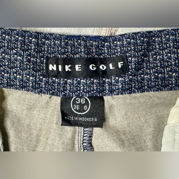 Nike Golf Shorts Mens 36 Tennis Boat Yacht Vtg 80s 90s Y2K Grey Black Cotton - Picture 6 of 9